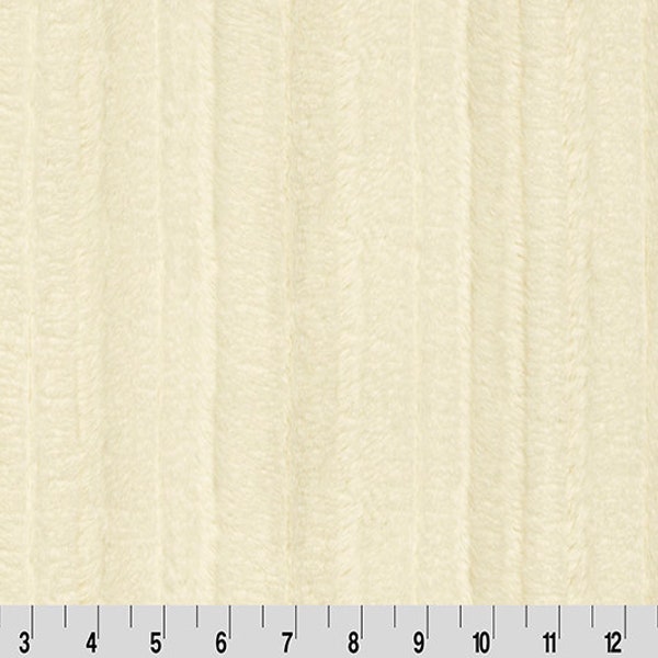 Luxe Cuddle® Vienna in Natural From Shannon Fabrics Furry MINKY Collection- Embossed Minky - 100% Polyester - 15mm Pile