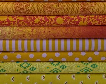 Tula Pink's Summer Citrus FABRIC BUNDLE SET From Free Spirit - 9 Fabrics Total - 100% High Quality Quilt Shop Cotton- You Choose the Cut