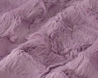 Luxe Cuddle Hide in Elderberry Purple MINKY Fabric From Shannon Fabrics