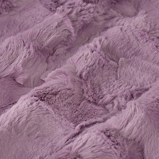 Luxe Cuddle Hide in Elderberry Purple MINKY Fabric From Shannon Fabrics