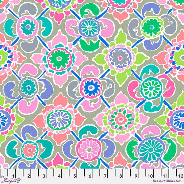 Tudor in Pastel From Kaffe Fassett Collective February 2023 Collection by Free Spirit Fabric