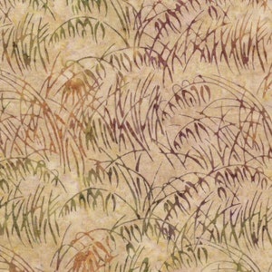 BATIK FABRIC - Wheat Fields in Lucky Bamboo from Napa Valley Collection by Island Batiks