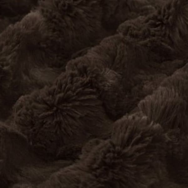 Luxe Cuddle® Glacier in Chocolate Brown MINKY from Shannon Fabric - 15mm