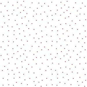 May include: White background with a pattern of small, evenly spaced maroon dots. The dots are scattered across the surface, creating a simple, yet visually interesting design. This pattern is suitable for various applications, such as fabric or wallpaper.