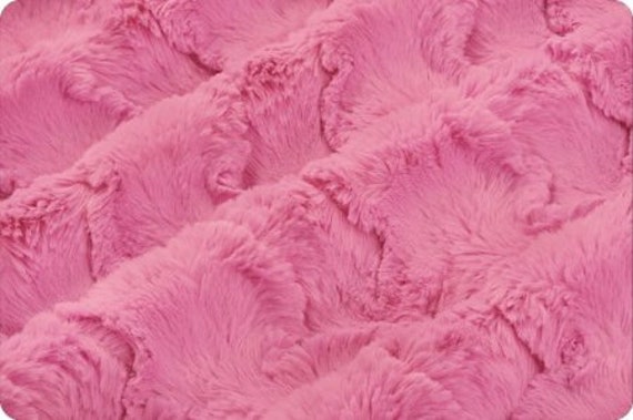 Luxe Cuddle® Glacier in Hot Pink High Pile Plush MINKY from Shannon Fabric - 15 mm pile