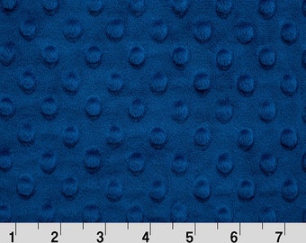 ROYAL BLUE Cuddle® Dimple Pluszowa tkanina Minky od Shannon Fabrics - włosie 3 mm