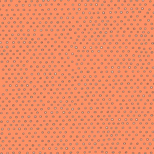 Puede incluir: Un patrón sin costuras de pequeños cuadrados blancos con contornos negros sobre un fondo naranja brillante.