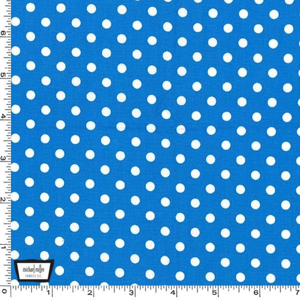 Electric Blue 1/4" Polka Dots from Michael Miller Fabric's Dumb Dot Collection