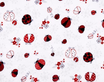 Double Sided Minky - Lucky Lady Bug Cloud Cuddle® in Scarlet from Shannon Fabrics - 3mm face, 4mm backing