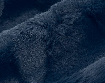 Navy Blue Luxe Cuddle® Hide from Shannon Fabric's Minky Collection- 10mm Pile