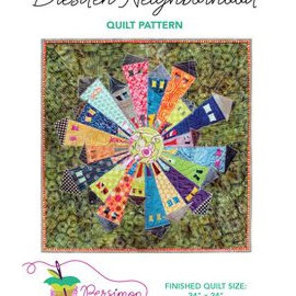 PAPER PATTERN - Dresden Neighborhood Mini Quilt Pattern by Persimon Dreams PD201401