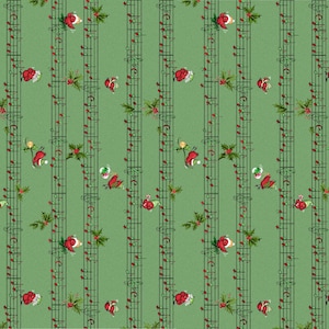 Holiday Sheet Music in Green from the Merry Melody Collection by P&B Textiles - 100% Cotton Fabric