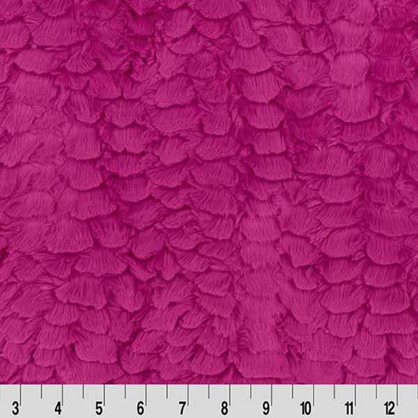 Florence in Claret Minky Plush From Shannon Fabrics - 15mm Pile - 100% Polyester