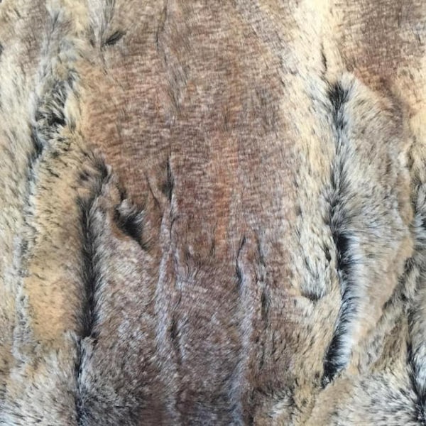 MINKY - Mountain Fox Pewter/Beige Luxe Cuddle from Shannon Fabrics - Choose Your Cut