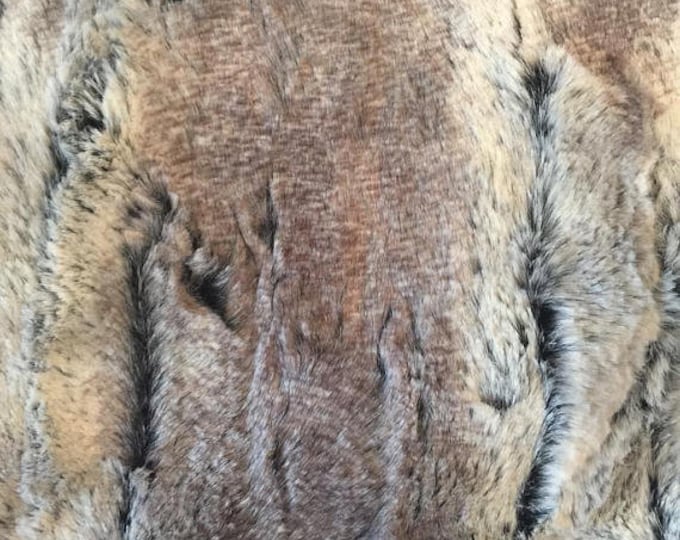 MINKY Mountain Fox Pewter/beige Luxe Cuddle From Shannon Fabrics Choose ...