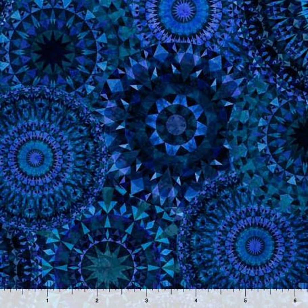 Kaleidoscopic Medallions in Midnight Blue From Jewelscape Etsy
