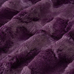 Luxe Cuddle Hide in Berry Purple MINKY Fabric From Shannon Fabrics