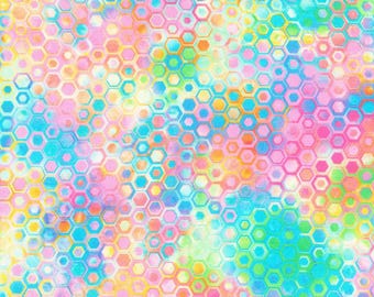 Hexagons in Pastel from the Phantasma Collection by Robert Kaufman - 100% Cotton