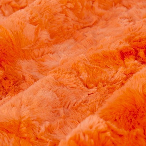 Luxe Cuddle® Galaxy in Lava Orange MINKY Fabric From Shannon Fabrics