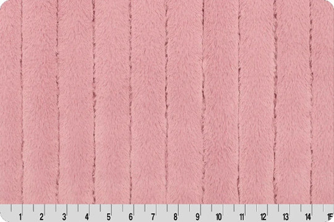 DISCONTINUED- Luxe Cuddle® Mini Mink Channeled in Woodrose Pink Minky ...