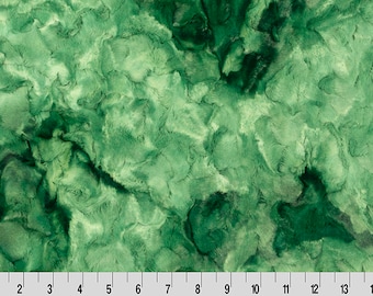 Luxe Cuddle® Galaxy Evergreen MINKY Furry Tie Dye Plush From Shannon Fabrics 10mm Pile