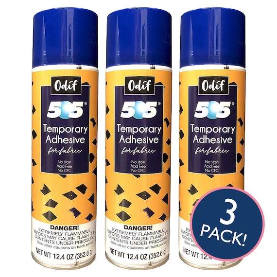 3 Pack of 505 Temporary Fabric Adhesive Spray from Odif - Great for Minky  Strip Quilts