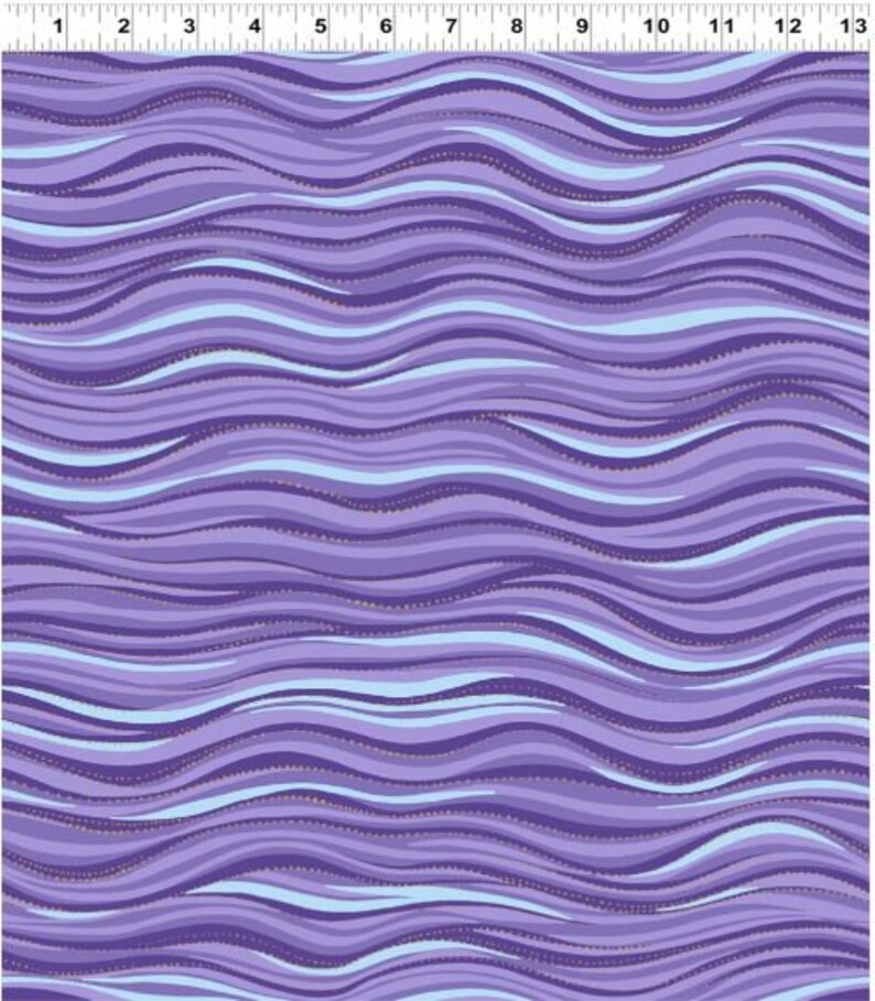 Basic Wave in Dark Purple Metallic by Laurel Burch for - Etsy
