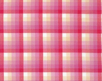 Cubed Gingham in Watermelon Woven Fabric from Kitchen Window Wovens by Elizabeth Hartman for Robert Kaufman - 100% Cotton