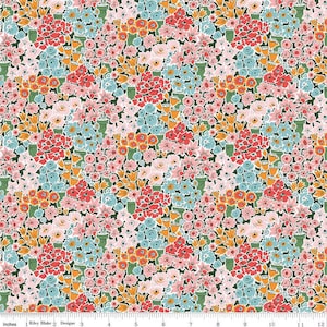 Rossellie Blooms in Coral from the Tudor Celebration Collection by Liberty Fabrics from Riley Blake Designs - 100% Cotton
