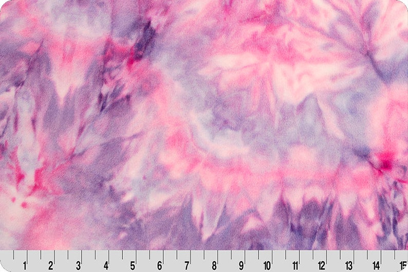 Tie Dye Cuddle® en rose licorne et violet par Shannon Fabrics poils de 3 mm au choix image 1