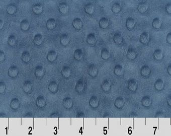 DENIM BLUE Dimple Minky From Shannon Fabrics - Choose Your Cut