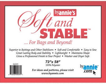 Soft and Stable - 2 Yards (72"X58") of White Soft and Stable byAnnie's - Batting for Bags and Purses