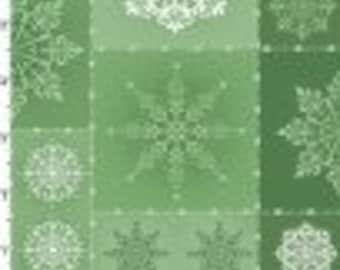 Patchwork in Green from the Christmas Night Collection for Maywood Studio - 100% Cotton