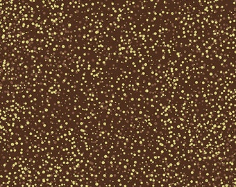 Sweet Dots in Milk Chocolate From Chocolicious Collection by Kanvas Fabric - 100% High Quality Cotton