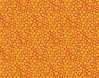 Bubbles in Orange from the Sacred Earth Collection By Mark Anthony Jacobson For Northcott Fabric - 100% High Quality Cotton
