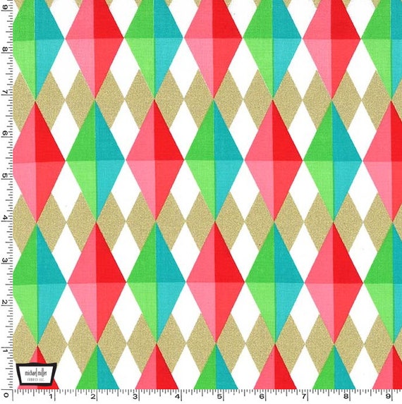metallic 100/% cotton print from Michael Miller Fabrics Diamon Lil