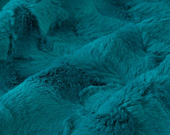 Luxe Cuddle Hide in Mallard Blue MINKY Fabric From Shannon Fabrics
