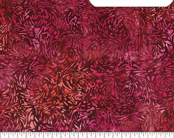Batik Cotton Fabric-Abstract Swirls in Dark Red From Banyan Batik Banyan BFFs Collection by Northcott Fabrics 100% Cotton