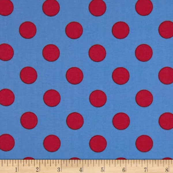 Tula Pink Pom Pom Polka Dots in Lupine From True Colors Pom Poms and Stripes Collection by FreeSpirit Fabric