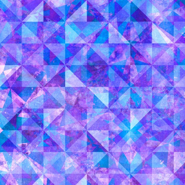 Evolution Quilted Allover in Purple Blue Digital Smooth MINKY by QT Fabrics- Low Stretch | Low Fluff | Printed in USA | 100% polyester