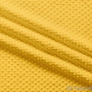Snuggle Dimple Dots in Mango Yellow Soft Plush Minky From EZ Fabrics - You Choose the Cut