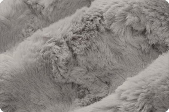 Luxe Cuddle® Glacier in Alloy Gray High Pile Furry Fabric MINKY From  Shannon Fabric 15mm 