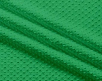 Snuggle Dimple Dots in Kelly Green aus weichem Plüsch von EZ Fabrics - Sie wählen den Schnitt