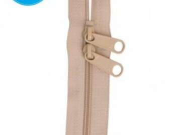 30" Natural DOUBLE-SLIDE Handbag Zipper from Patterns By Annie