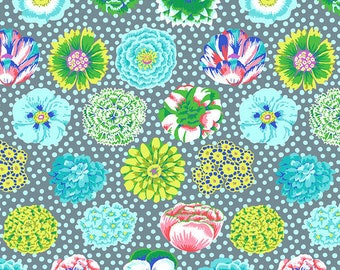 Kaffe Fassett - Big Blooms in Pastel Green from the Kaffe Fassett Collective by Free Spirit Fabric 100% Cotton Fabric