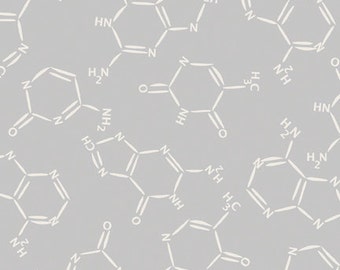 Fat Quarter ONLY - Gray Chromatics Molecules from In The Beginning Fabric's Chromatics Collection