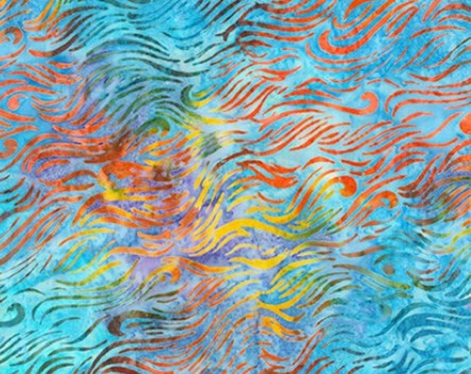 Batik Fabric Waves in Rainbow by Lunn Studios From Artisan Batiks ...