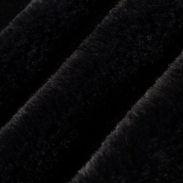 Luxe Cuddle® Seal in Caviar Black High Pile Plush Minky from Shannon Fabric- 15mm -