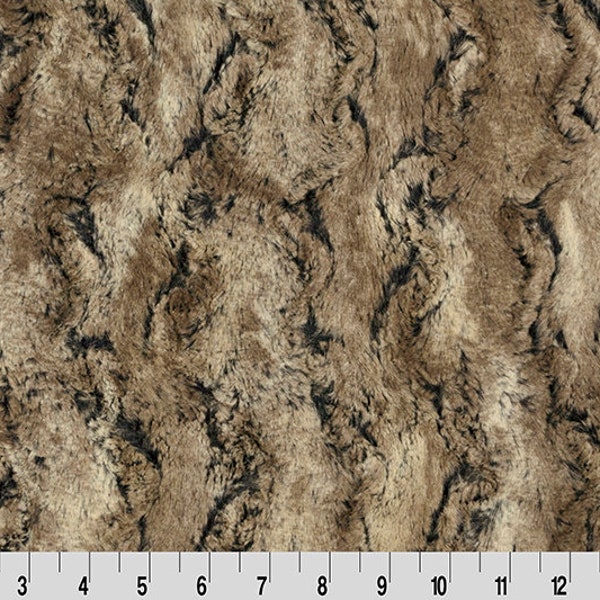 MINKY - Luxe Cuddle® Wild Rabbit in Walnut Luxury Furry Fabric from Shannon Fabrics- 15mm Pile