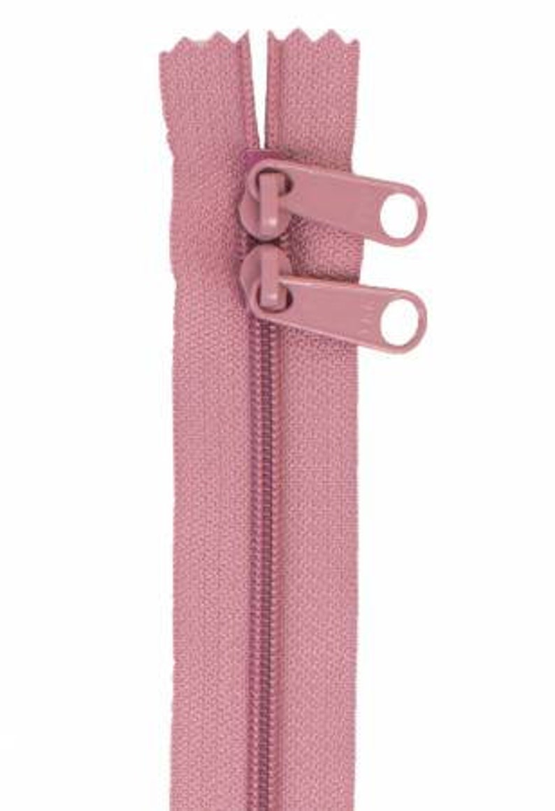 DOUBLE-SLIDE ZIPPER 30 Dusty Rose Pink Handbag Zipper | Etsy